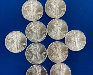 (10) 2001 UNC SILVER AMERICAN EAGELS