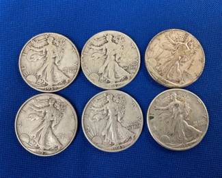 SILVER WALKING LIBERTY HALVES