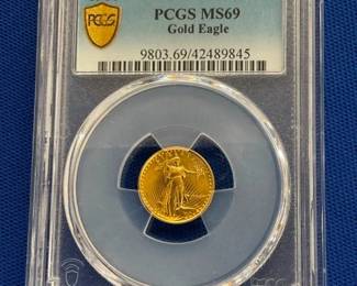 1986 $5 PCGS MS69 GOLD EAGLE