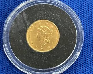 1852 $1 GOLD LIBERTY HEAD