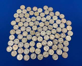 (100) SILVER WASHINGTON QUARTERS 90%