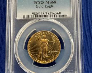 1986 $25 GOLD PCGS MS68 GOLD EAGLE