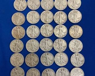 (40) 1940'S SILVER WALKING LIB. 1/2'S