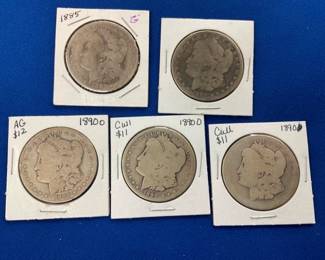 (5) MORGAN SILVER DOLLARS