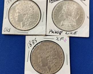 (3) MORGAN SILVER DOLLARS
