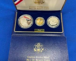 $5 GOLD,SILVER DOLLAR, HALVE