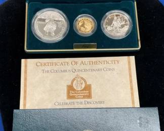 1992 3 COIN PROOF SET COLUMBUS