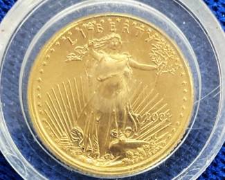 2001 1/10 OZ $5 GOLD LIBERTY