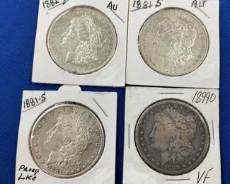 (4) MORGAN SILVER DOLLARS
