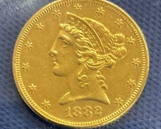 1882 $5 GOLD LIBERTY HEAD