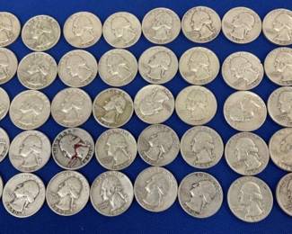 (40) 1950'S SILVER QUARTERS 90%