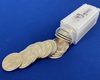 249G. SILVER 1964 UNC QUARTERS