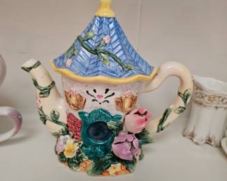 Floral Birdhouse Teapot