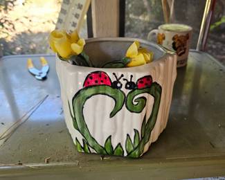 Lady Bug Flower Pot