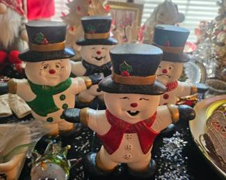 Ceramic Snowman Figures