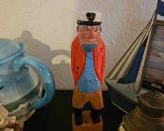 Hand Carved Wooden Seaman Figure