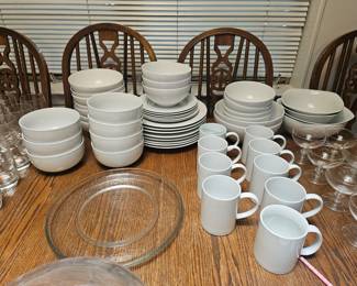 Crate & Barrel White Dishes