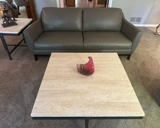 Furniture, Marble Coffee and 2 End Tables 