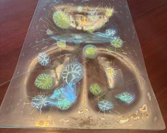 1960's Higgins Fused Art Glass, signed