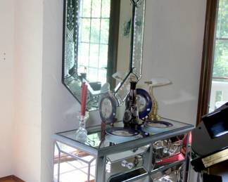 Mirrored Cabinet, Deco Style Puzzle Mirror