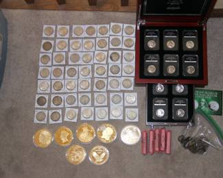 Coins, Morgan & Peace Dollars, Franklin Halves