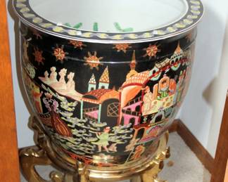 Asian Fish Bowl with Stand