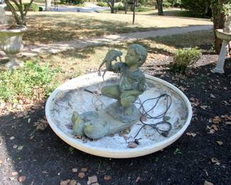 Bronze Boy with Frog Fountain