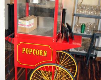 Paragon International High Quality Rolling Popcorn Machine with LOTS of Bags & Buckets.