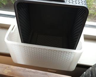 Stacking and Nesting Plastic Baskets, $10. each, 