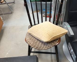 A Tool Box, A Black Windsor Side Chair, 