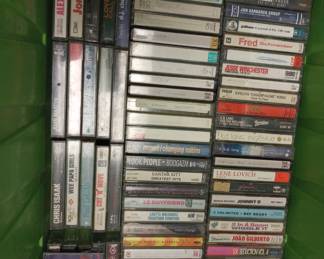 Just some of our 200 plus Audio Music Cassettes, available at $2.00 each. 