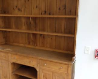 A 7 Foot Wide Open Top Hutch, and About 7 Feet Tall and 24 inches or Less Deep, 