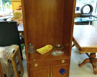 A Stunning Display Cabinet, with room for 3 or 4 Glass Shelves, a Light Is Above in the Top, 