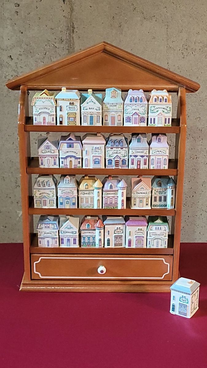01 Lenox Spice Village Complete Set Spice Rack