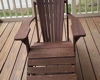 Adirondack Deck Chair And Footstool