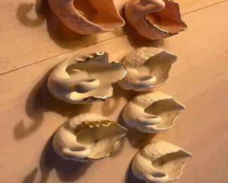 Collection of Lenox Swan Porcelain Trinket Dishes some Vintage