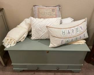 Chest, Decorative Pillows