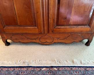 Gorgeous antique French Louis XV armoire.  This piece can be converted to a hanging armoire with the included period rod and hardware