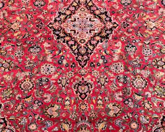 Very nice 144” x 98” vintage Indian Kashi area rug