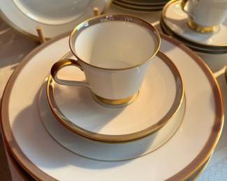 Antique Heinrich H & C Selb Bavaria ‘Golden Taupe’ china set