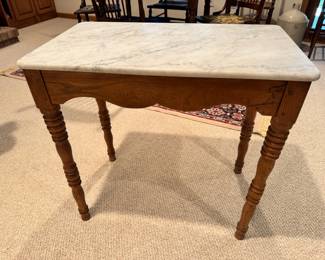 Antique European marble top table