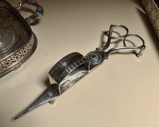ca. 19th Century silver plate candle snuffer