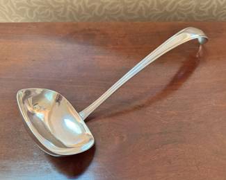 Large antique sterling silver ladle 