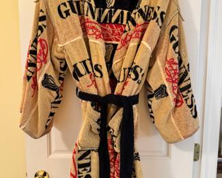 Possibly One Of A Kind Guinness bathrobe made from Guinness bar towels