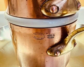 Beautiful vintage Mauviel copper cookware, Made In France