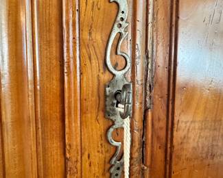 Gorgeous antique French Louis XV armoire.  This piece can be converted to a hanging armoire with the included period rod and hardware