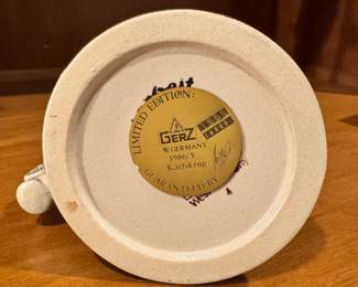 Vintage Limited Edition Gerz West Germany stein with metal tag