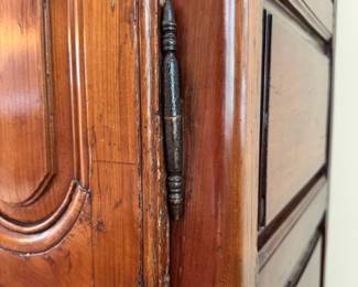 Gorgeous antique French Louis XV armoire.  This piece can be converted to a hanging armoire with the included period rod and hardware