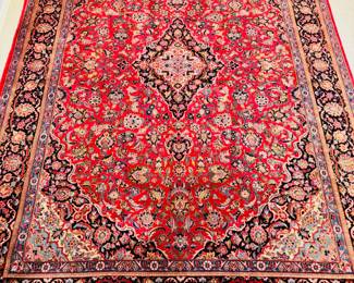 Very nice 144” x 98” vintage Indian Kashi area rug