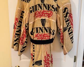 Possibly One Of A Kind Guinness bathrobe made from Guinness bar towels
